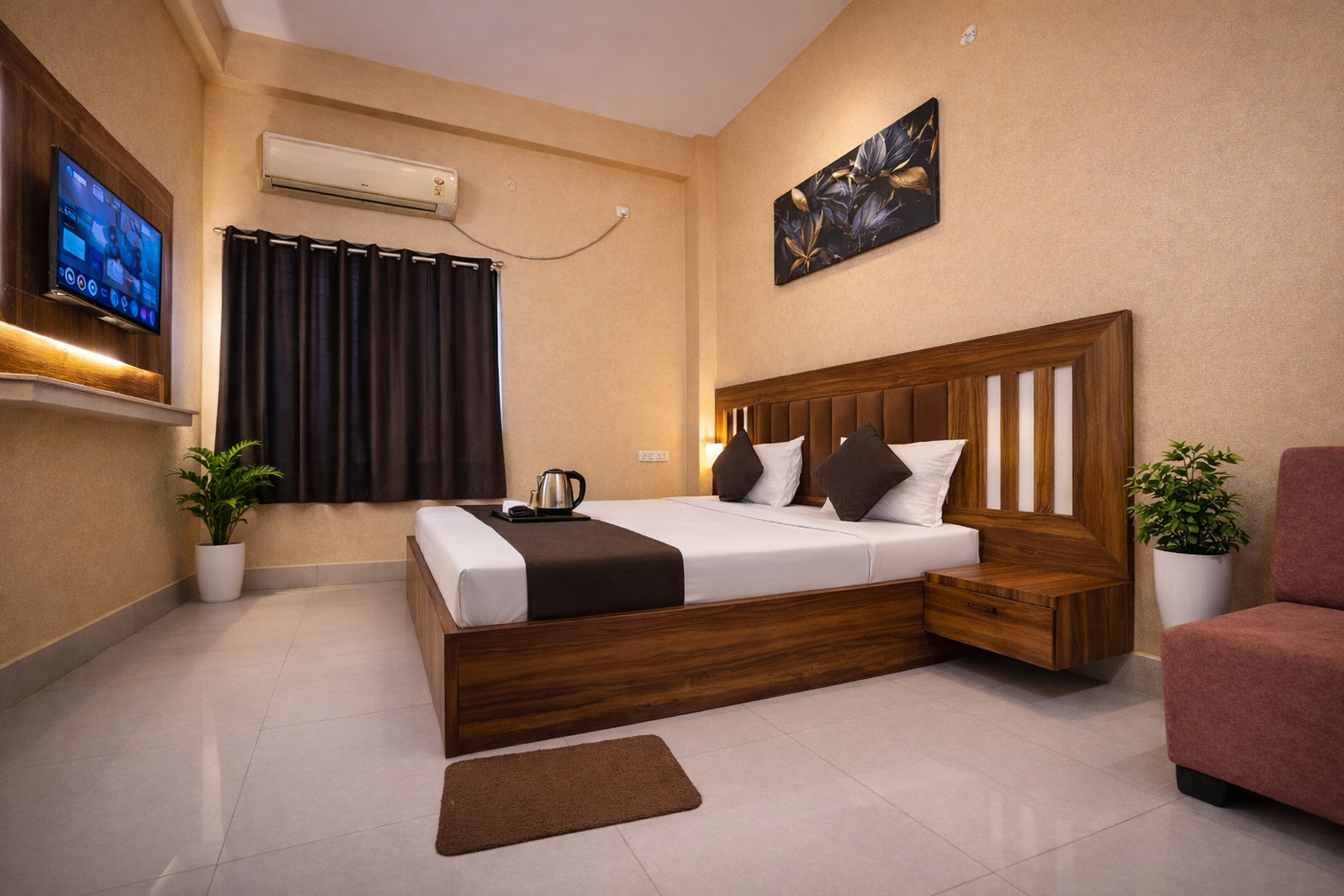 Deluxe Room room at Roomssolution Hotel Patna
